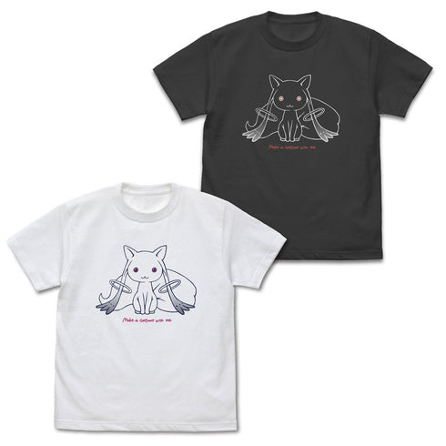 『魔法少女まどか☆マギカ 新編 叛逆の物語』キュゥべえ ラインアート Tシャツ スミ S